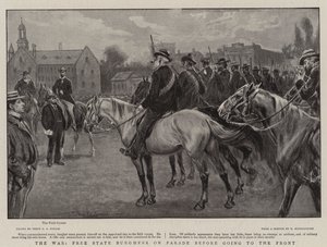 La guerra, burghers del Estado Libre en desfile antes de ir al frente de Percy F.S. Spence